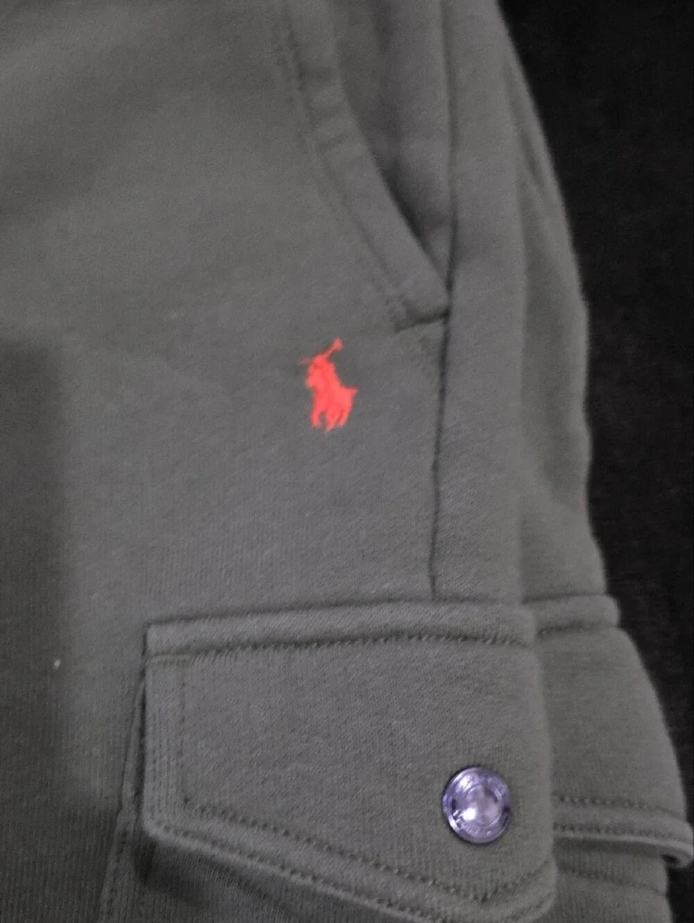 Ralph Lauren Kids Olive Cargo Jogger Pants with Polo Pony